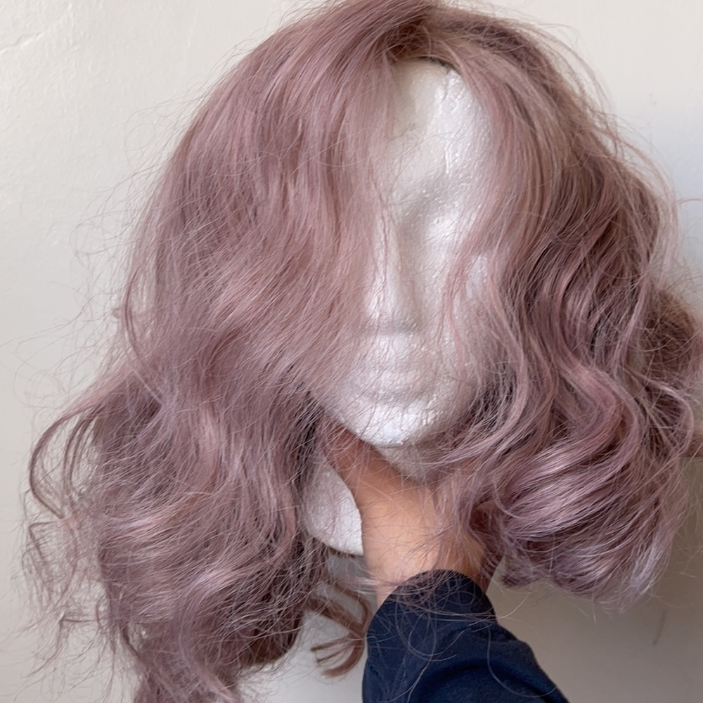Dusty rose lace front wig
